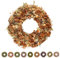 PHILARO Trockenblumenkranz All Seasons Ø 30cm orange - kein Plastik I Trockenblumen Premium Qualität aus Europa - Türkranz - Tischkranz - Wandkranz - Trockenblumenkranz