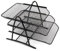 M.J COMFY-LIFE Mesh Letter Tray Stackable Office Desk Tidy File Holder Document Storage Organizer Black Wire Mesh Document Tray for Documents Letter Magazines and A4 paper (3 Tier)