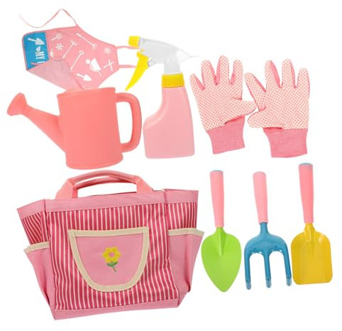 Vaguelly 1satz Gartenwerkzeugen Für Junge Mädchen Teiliges Set Schaufel Rechen Handschuhen Gießkanne Sprühflasche Und Schürze Für Junge Gärtnerinnen Und Gärtner Fördert
