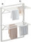 vounot ® Étendoir à Linge Mural Suspendu Pliable à Double Niveau Support de Séchage pour Salle de Bain ou Balcon Gain de Place Blanc