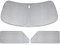 Roadtime Parasol para parabrisas delantero de coche apto para Mini Cooper (F56) 14-24,3 unidades, alfombrilla térmica para cabina del conductor, parasol frontal, oscurecimiento interior, protección UV