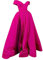 Generisch 2025 Robe de cocktail longue pour femme en mousseline de soie Style tempérament rétro été cocktail d'été col bas col en V Coupe de mariage Couleur unie Robes de soirée, Rose, L