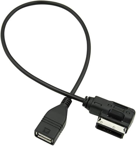Adaptador Cable AMI MDI para Audi A1 A2 A3 A4 A5 A6 S6 A8 S8 R8 Q3 Q5 Q7 Cable AUX Audio USB MMI Adaptador MP3 Multimedia Música Interfaz para VW TT VW Golf Passat B7 Touareg, 30 CM/11,81 Pulgadas