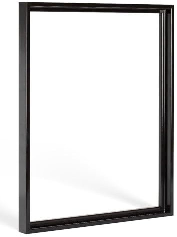 Bildershop-24 Schattenfugenrahmen Lamia 100x140cm Schwarz (Hochglanz) Selbstmontage Bausatz DIY