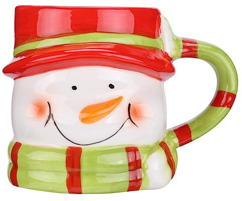 SOLUSTRE Tazza Natalizia Pupazzo per Natale per Uffici e Design e Simpatico
