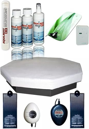 AQUA ROYAL 8-Eck Wasserbett DUAL Komplett Set 8eck Achteck 240 cm Komplettpaket (Buche, Beruhigung F5)
