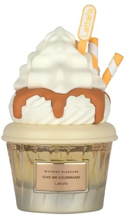 Lattafa Whipped Pleasure Eau de Parfum, Give Me Gourmand Collection - Whipped Cream, Caramel & Vanilla Scent, Spray Form, Unisex 75ml Perfume