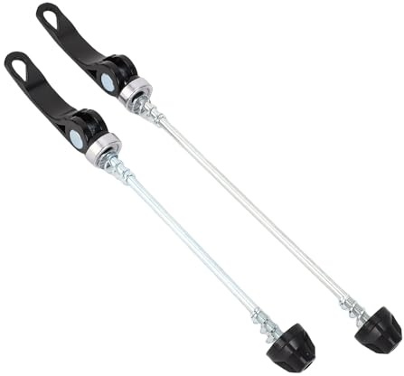 Fockety Hochfestes Schnellspanner-Set für Fahrradreparaturteile, 26-Zoll-Rad, Schwarz + Silber, 2 Stück Eisen + Aluminiumlegierung