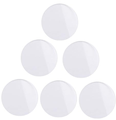 Supvox Rundes Uhrenglas, Flach, 6 Stück, Glas für Uhren, Ersatz | Einfache Montage, Direkte Passform, für Uhrmacher und Reparaturarbeiten, Hohe Lichtdurchlässigkeit, Zubehör