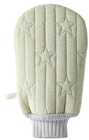 Homeponnew Peeling-Handtuch für das Bad, strukturiertes Handtuch zur Entfernung abgestorbener Haut, schnell trocknend und reichhaltiger Schaum mit Duschgel, 14 x 23 cm (5,5 x 9 Zoll) (grün)
