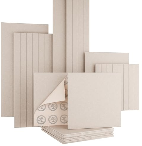 AKUSTIKO Akustikpaneele Selbstklebend 60x60cm - 8 Stück Taupe Akustik Wandpaneele Brandschutzklasse B-s1-d0 Panels Filz 9mm Hexim Decken- & Wandverkleidung Deckenverkleidung Akustik (2.88m²)