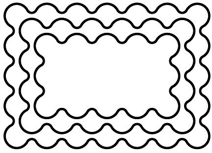 Original Kaiser Terrassen- Ausstecher Set 3-teilig, Keksausstecher Rechteck gewellt, Weihnachten Plätzchenausstecher, Ausstecher für Plätzchen, Kekse und Fondant