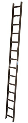 Alu-KaminkehrerLeiter, braun 14 Sprossen