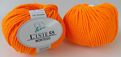 100 Größe Montego fb. 25 neon-orange mit Merinowolle Linie 55 gelb Herbst/Winter 2011/12