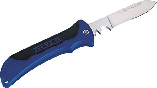Alyco 108032 - Navaja para electricista con doble muesca pelacables ALYPLUS 210-120 mm