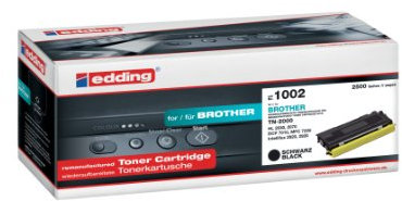 edding Toner EDD-1002 - Schwarz - Reichweite 2500 Seiten - Ersetzt Brother TN-2000
