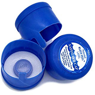Water Bottle Cap for 3 or 5 gallons - Non Spill (Quantity of 3) MADE IN USA.