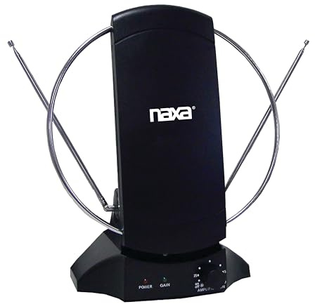 Naxa Electronics NAA-308 High Powered Amplified Antenna Suitable for HDTV and ATSC Digital Television