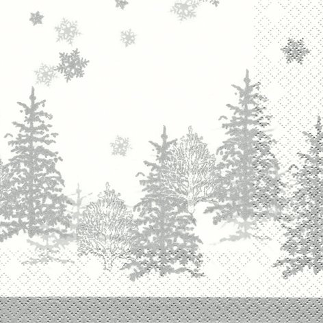 20 Servietten Tree and Snowflakes B?ume & Schneeflocken/Weihnachten/Muster 33x33cm