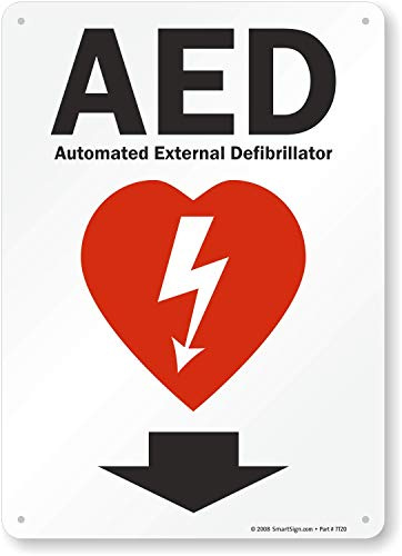 SmartSign AED - Segnale di defibrillatore esterno automatico | 10 x 14 Plastica