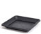 Plateau soucoupe en plastique TERRA 34 cm carré, anthracite couleur