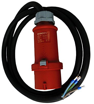 Cavo di collegamento per macchine CEE 16A/400V H07RN-F, 5 x 2,5 mm², 2930, 2 m