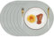Homcomodar Platzsets Rund Grau Tischsets Set von 6 Hitzebeständigem Tisch Tischsets Waschbar für Küche Abendessen 34cm