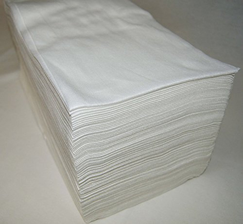 Einweghandtücher aus Vliesstoff, 40 x 80 cm, 800 Stück, in 8 Packungen à 100 Stück, für Friseur, Kosmetikstudio, Weiß