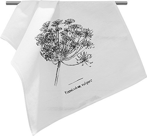 Tavolinas Geschirrtuch - Halbleinen - 50% Leinen 50% Baumwolle - weiß - Sand - hochwertig - Geschirrhandtuch - mediterran - Stilvoll - Küchendeco - Fenchel - Küchentuch - 50 x 70 cm