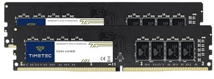 Timetec 32GB KIT(2x16GB) DDR4 3200MHz (or 2933MHz or 2666MHz) PC4-25600 Non-XMP CL22 1.2V Non-ECC Unbuffered 2Rx8 Dual Rank 288 Pin UDIMM Desktop PC Computer Memory RAM Module Upgrade