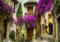 decomonkey Fototapete Provence 550x250 cm Eckfototapete Design Tapete Tapeten Wandtapete moderne Wand Schlafzimmer Wohnzimmer Blumen Architektur Landschaft