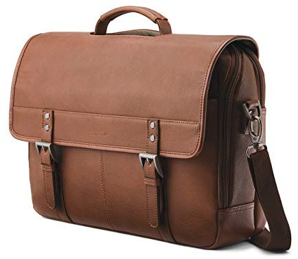 Samsonite Klassische Lederklappe, Cognac, Einheitsgröße, Klassische Lederklappe