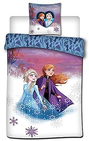 Frozen Housse de Couette La Reine des Neige 140X200 + taie Oreiller 63X63 Disney II
