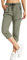 MOCOLY Pantalon Randonnée Femme Léger à Séchage Rapide Imperméable en Plein Air Pantalons 3/4 Montagne Chasse Travail Sport Cargo Extensible Pantacourt été Taille Elastique avec Poche Zippée UPF 50 M