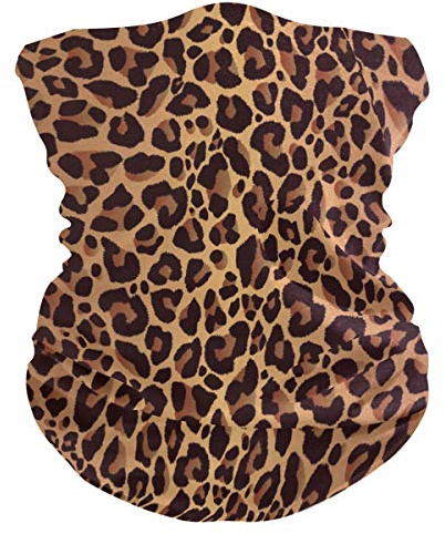Headband Leopard Animal Skin Print Bandana Face Sun Protection Mask Neck Gaiter Magic Scarf Balaclava Headwear for Women Men Boys Girls