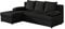 MOEBLO Ecksofa mit Schlaffunktion mit Bettkasten Couch L-Form Polstergarnitur Wohnlandschaft Polstersofa mit Ottomane Couchgranitur - ARON (Schwarz (Sawana 14), Ecksofa Links)