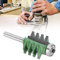 Woodworking Tool, Router Bit, Reversible Shank Finger Joint Router Bit for Professionals Desktop Woodworking Engraving Machine Amateurs Woodworking 8 Handles Green