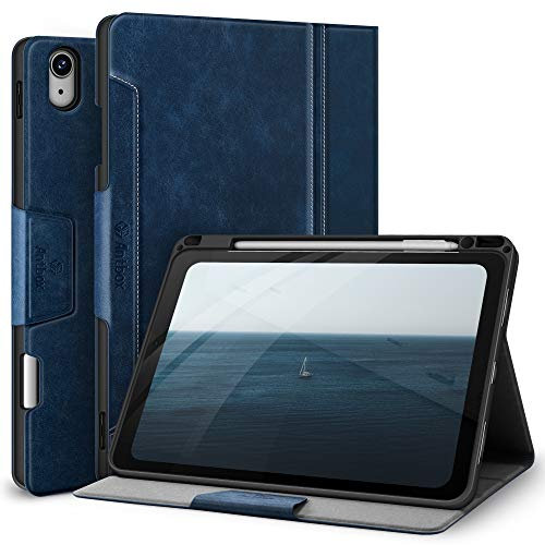 Antbox Hülle für iPad Air 11 Zoll M3 (2025) / M2 (2024), iPad Air 5./4. Generation (2022/2020) 10.9 Zoll mit Stifthalter Auto Schlaf/Wach Funktion PU Ledertasche Schutzhülle(Blau)