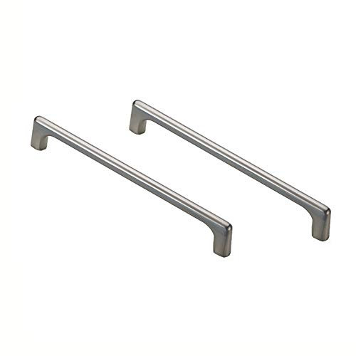 BOZONLI 2 Stück Möbelgriffe Stangengriff Zinklegierung Gebürstet Griffe Schrankgriffe Schubladengriffe Küchenschrank Stangengriff Bohrlochabstand 160mm