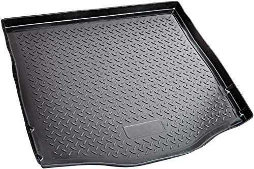 Recambo Kofferraumwanne passend für Ford Focus II Stufenheck | 2005-2010 | Passgenau mit Rand aus Flexiblem Kunststoff in Schwarz