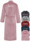 KDO MAGIC Peignoir femme personnalisé - Robe de chambre personnalisable - Prénom brodé - Cadeau Maman Noël, Saint-Valentin, anniversaire, fête des mères (M, Rose)
