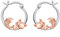 PROESS Fuchs Ohrringe 925 Sterling Silber Fuchs Creolen Fuchs Schmuck Geschenke Hypoallergene Ohrringe für Mädchen Frauen Freunde Mädchen