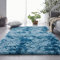 ROHATIM Hochflor Teppich Rund Wohnzimmer Super weich Shaggy Teppich Flauschiger,Soft Area Rug Schlafzimmer Teppiche Super weich Fluffy Kindermatte(grau,100 x 169 cm)