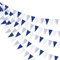 30Ft Marine Blue White und Silber Party Dekorationen Royal Blue Dreieck Flagge Wimpel Banner Bunting für Geburtstag Hochzeit Braut Babyparty Nautical Achor Pirate Theme Party Dekorationen Vorräte