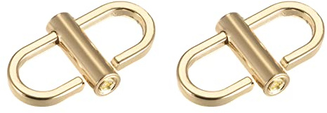 Sourcing Map Adjustable Metal Buckles for Bag, 2Pcs Chain Strap Length Shortener Clasps for DIY Chain Links Connector, Gold(23x14mm)