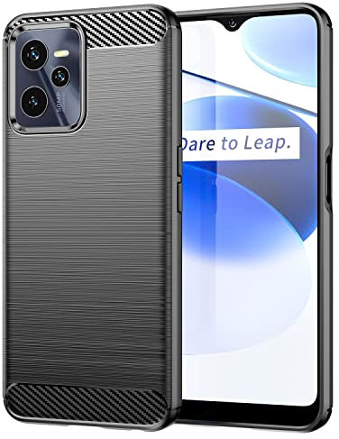 König Design Handyhülle kompatibel mit Realme C35 Schutzhülle Case Cover Cartbon Optik Schwarz