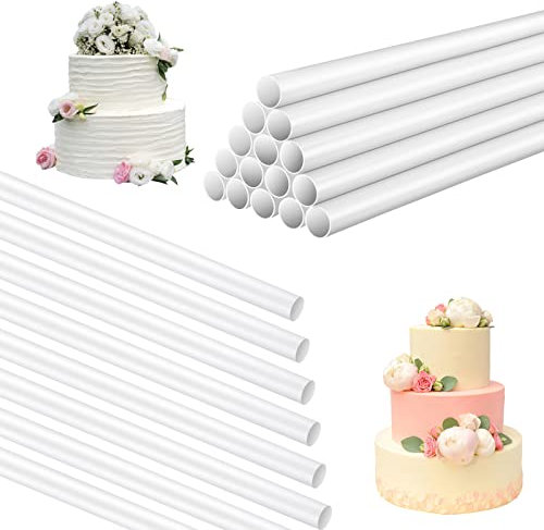 Reastar Tortenstützen Tortenständer, Wiederverwendbar Tortendübel, Kunststoff Torten Stabilisator, Tortenstützen für Mehrstöckige Torten - für Geburtstag Hochzeit (18 Stück)
