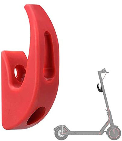OcioDual Gancho Frontal para Bolsos y Mochilas, Accesorios para Patín Eléctrico Compatible con Xiaomi M365 / 1S / Pro, Porta Gadgets Color Rojo