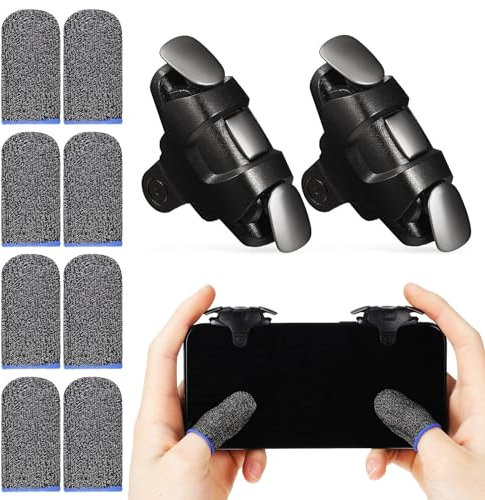 Theaque 1 Set Mobile Game Trigger Handy Game Controller Empfindliche Controller mit Spiel Finger Handschuhe