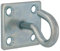 Amig - Gancho de Techo Para Lámpara - Anclaje de Pared con Fijación de Tornillo - 50 x 50 x 8 Gancho Ø8 mm - Gancho Abierto Multiusos - Con Placa Fija de Sujeción - Acero Zincado